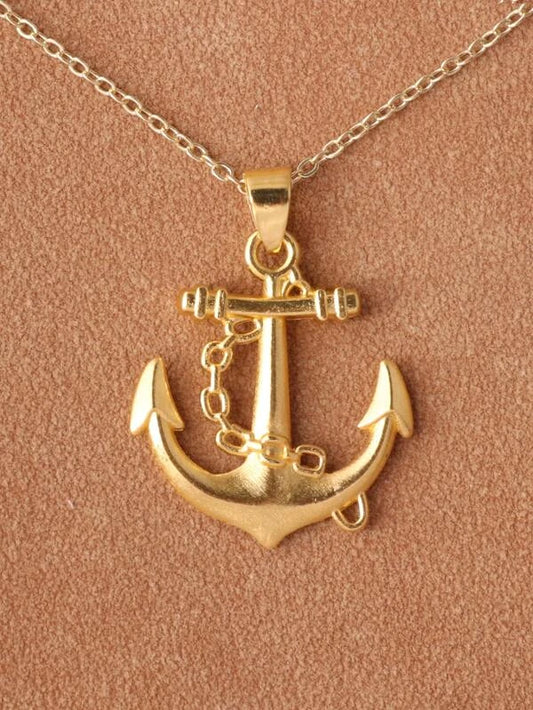 Gold Anchor Necklace
