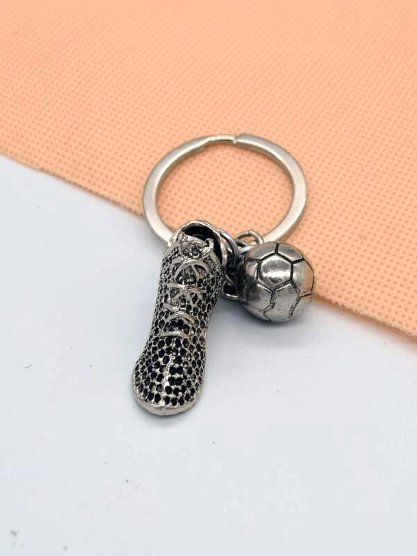 Soccer Shoe and Ball Keychain