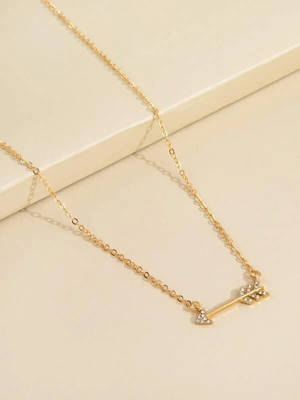 Gold Arrow Pendant Necklace