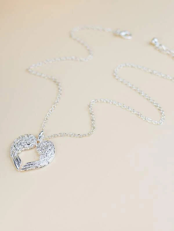 Silver Wing Pendant Necklace