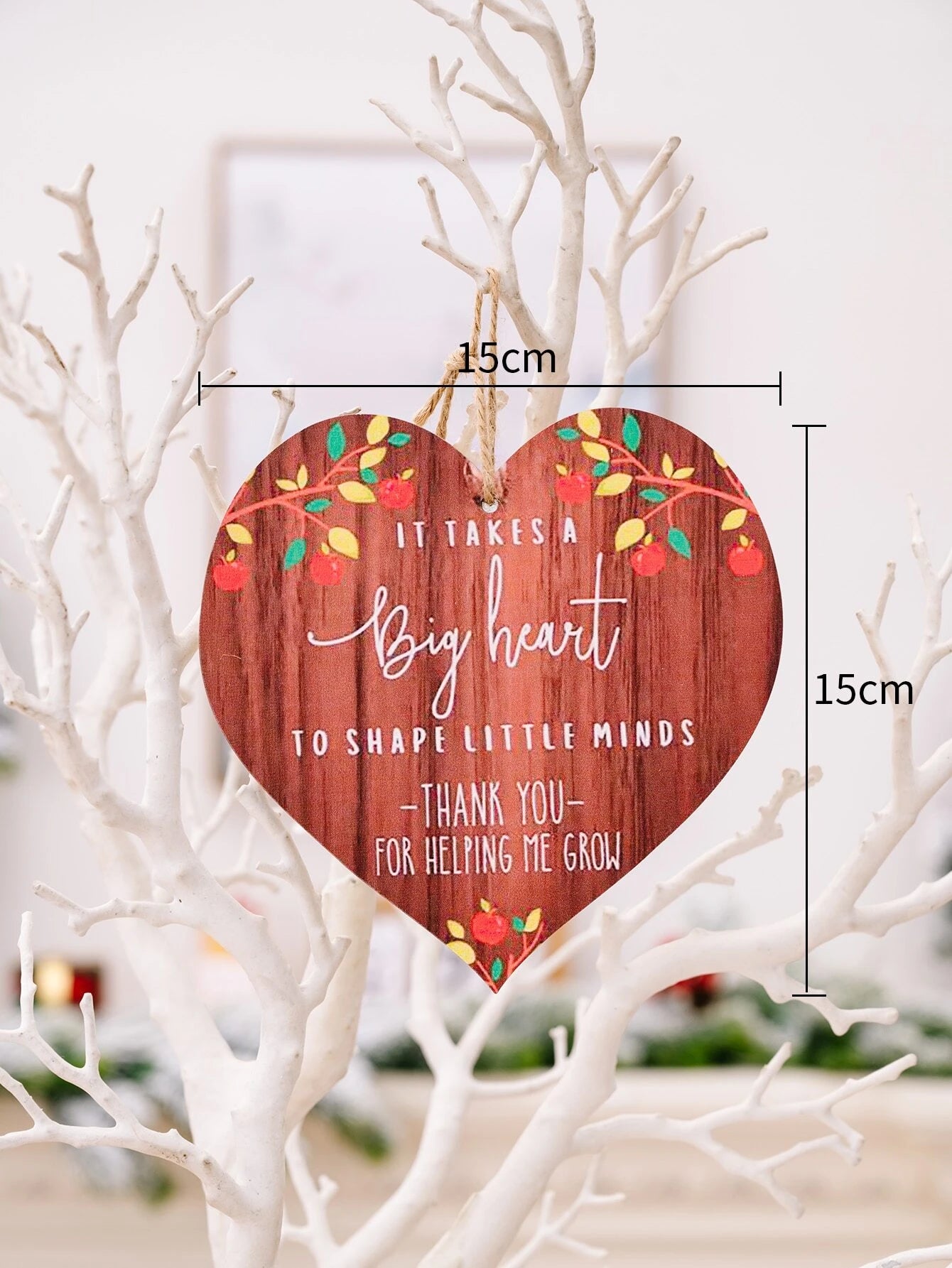 It takes a Big Heart To Shape Little Minds Wooden Heart Sign