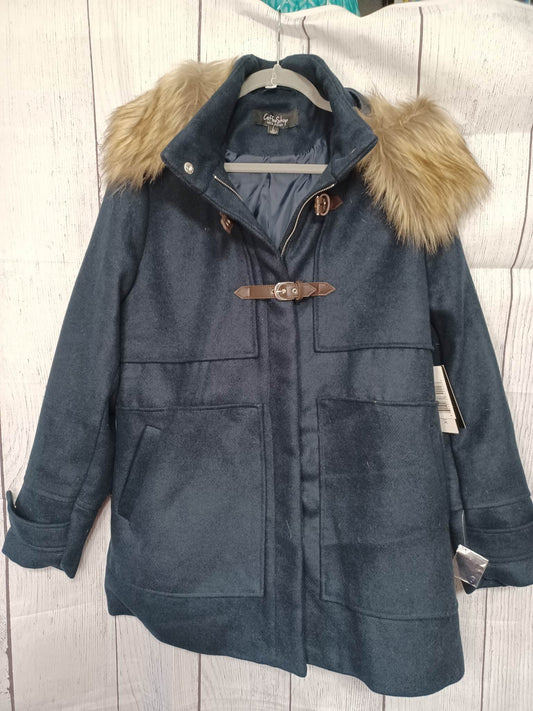 Coffee Shop Coat w/ Faux Fur Lined Hood