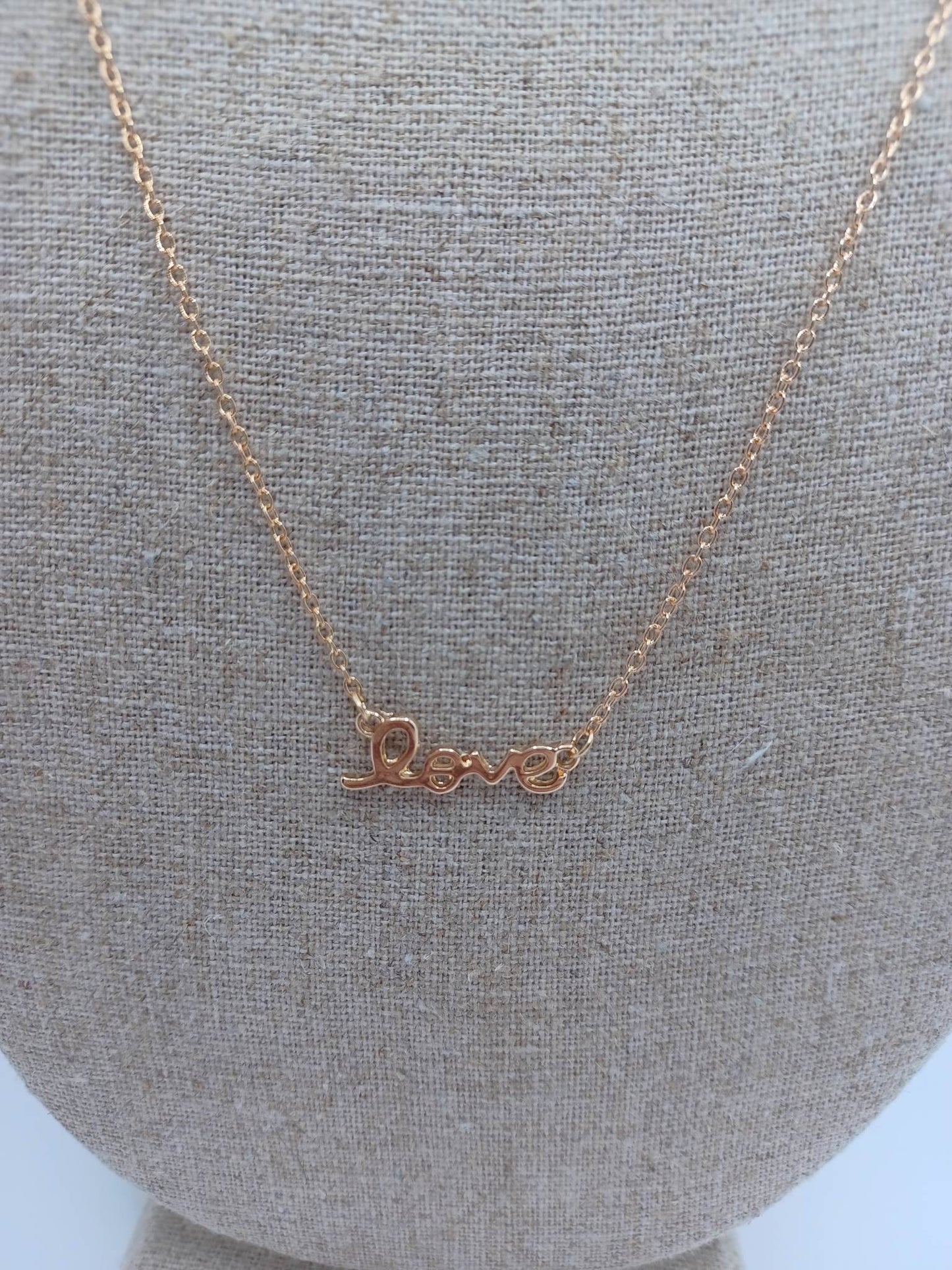 Gold "Love" Necklace