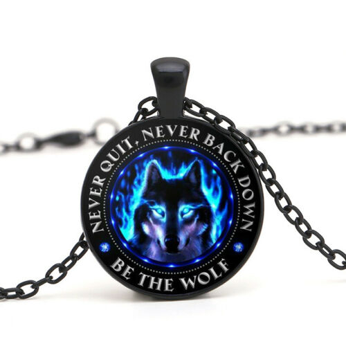 Wolf "Never Back Down" Necklace