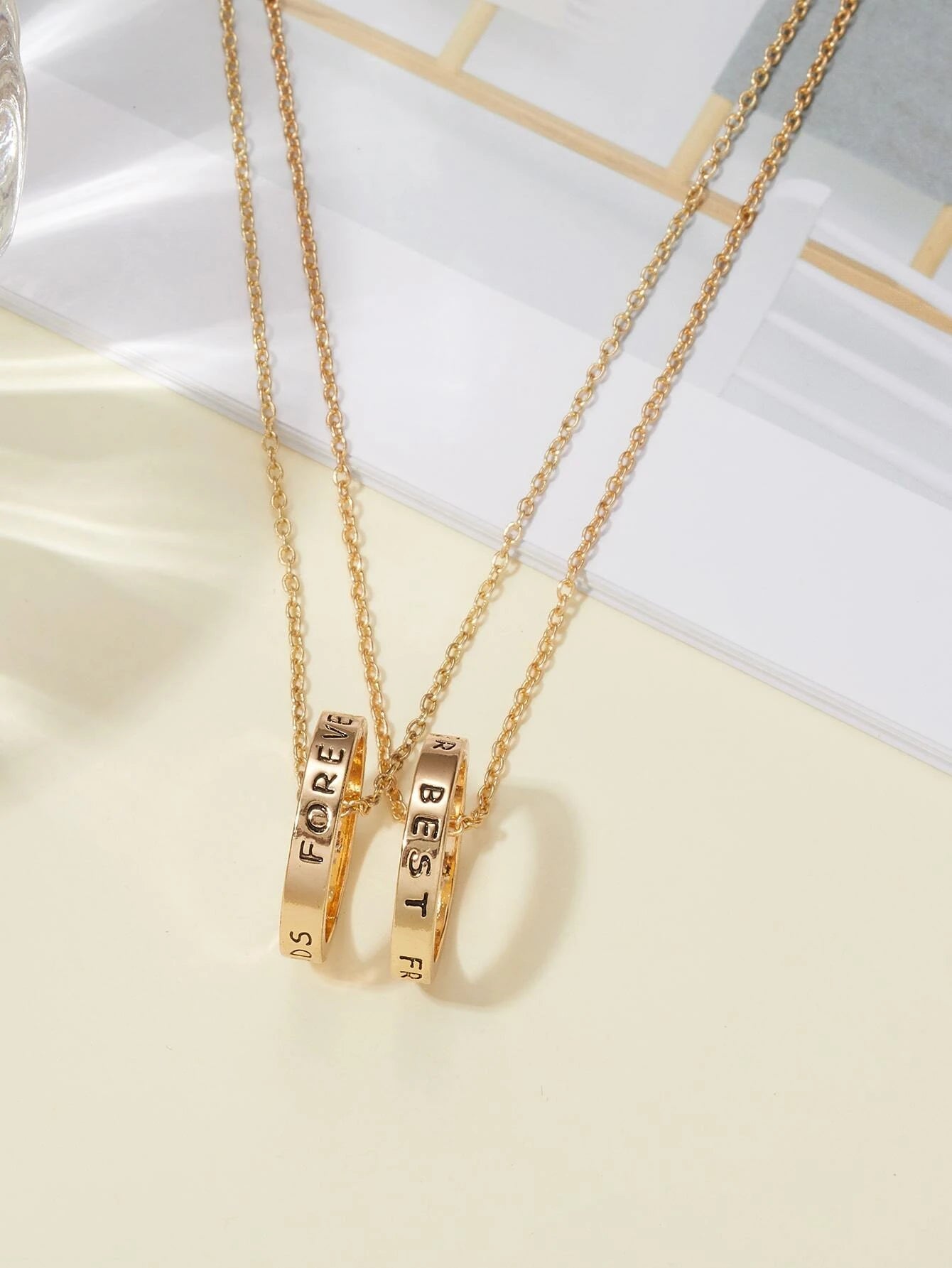 Gold Best Friends Necklace Set