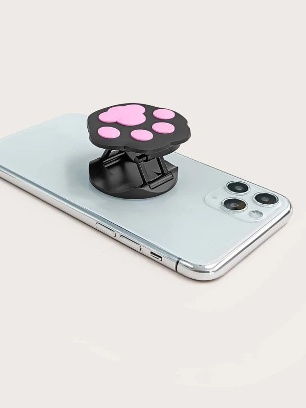 Black & Pink Paw Print Mobile Phone Accessory