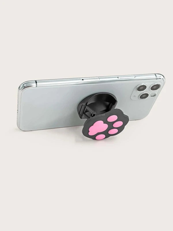 Black & Pink Paw Print Mobile Phone Accessory