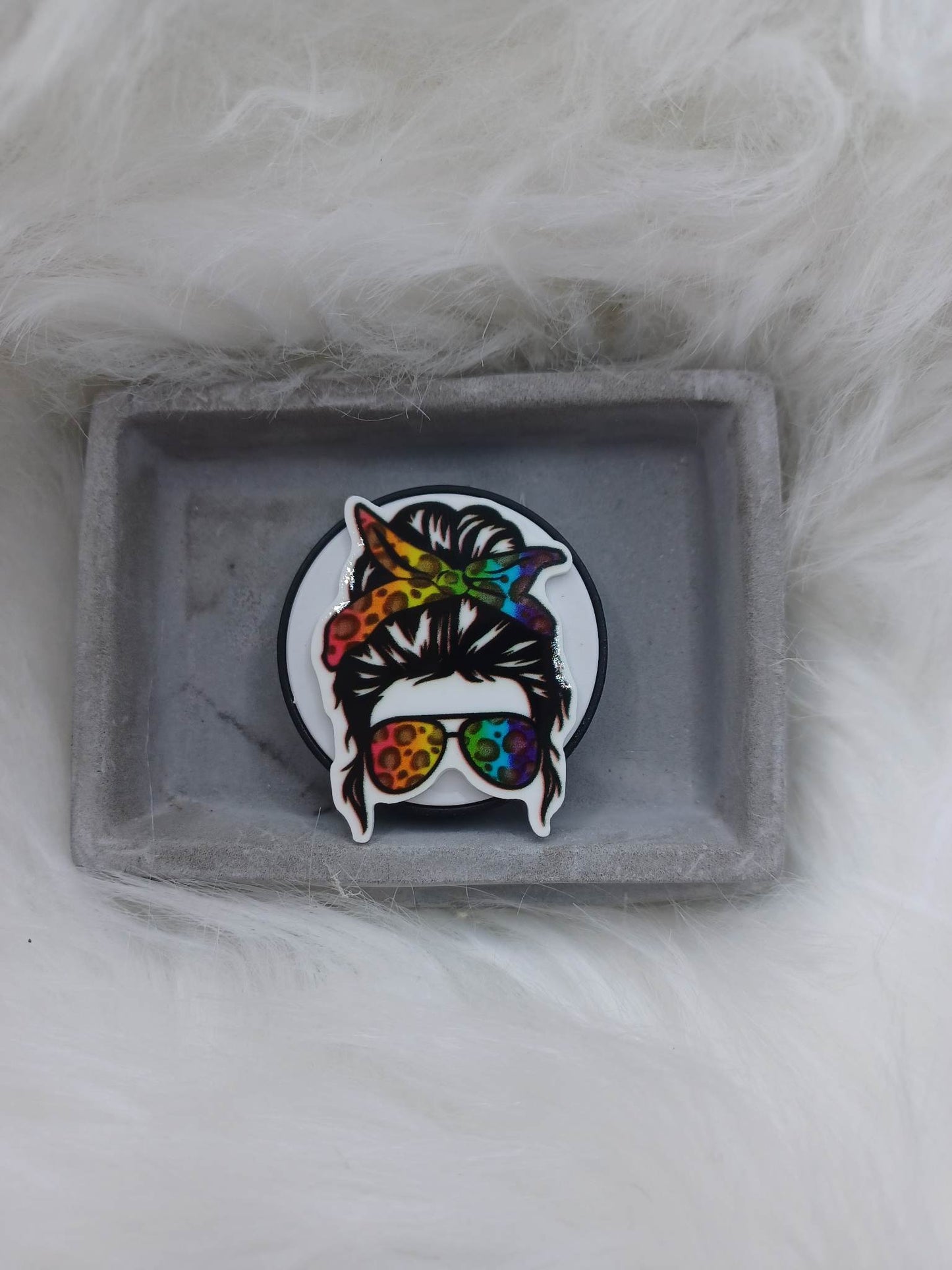 Rainbow Leopard Bandana & Sunglasses Mobile Phone Accessory