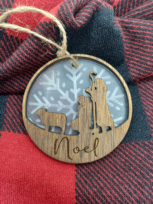 Noel Wooden & Acrylic Ornament