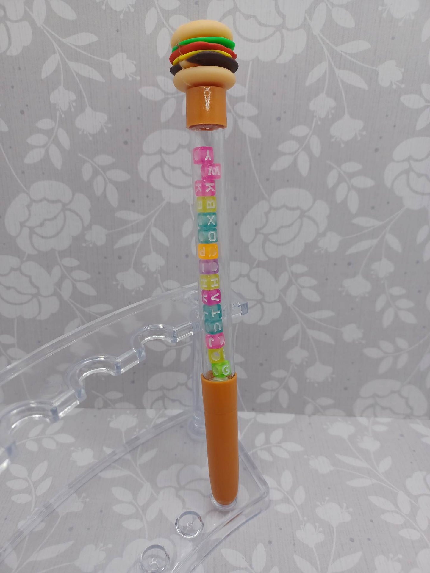 Hamburger Pen w/ Bracelet Beading