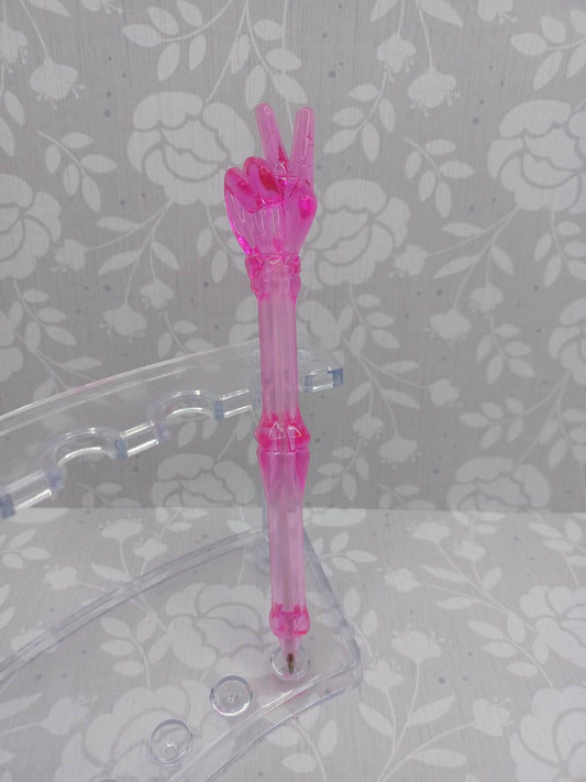 Pink Peace Sign Ink Pen