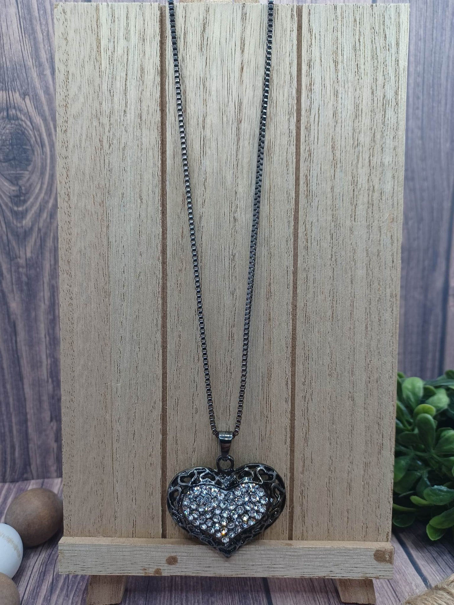 Gunmetal Box Chain Necklace
