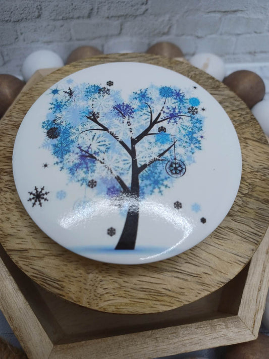 Blue Tree Mirror