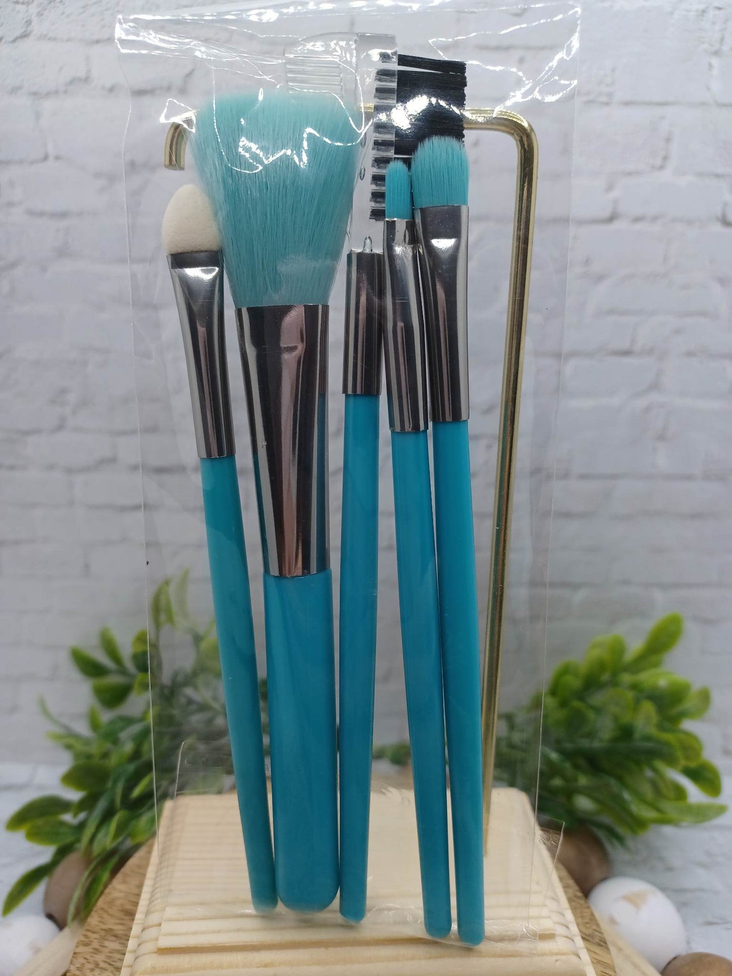 NEON Blue Makeup Brush Set