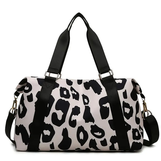 Tan Leopard Overnight Bag/Duffle Style Bag