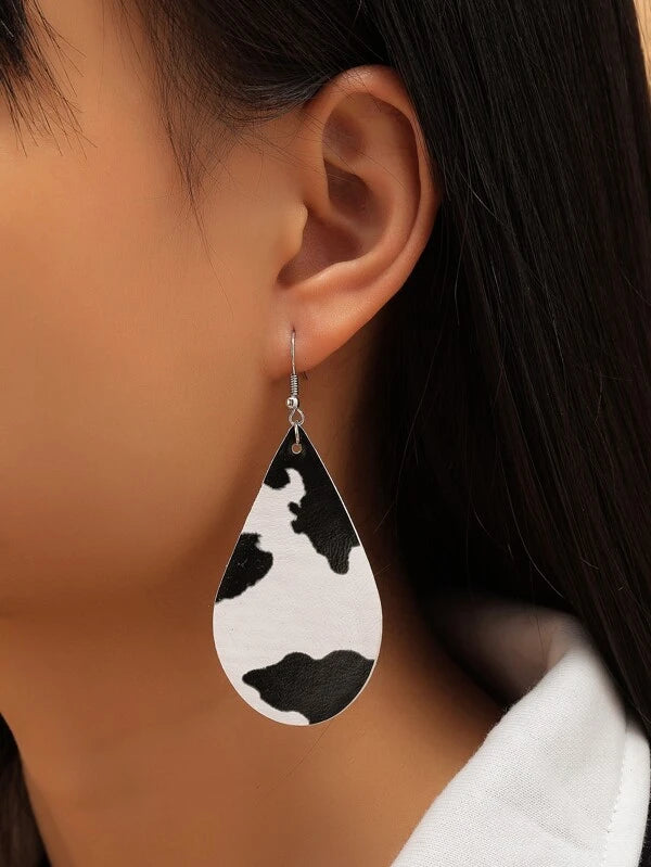 Cow Print Style Earrings
