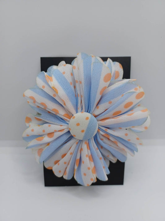 Blue, Orange, & White Hair Accessory