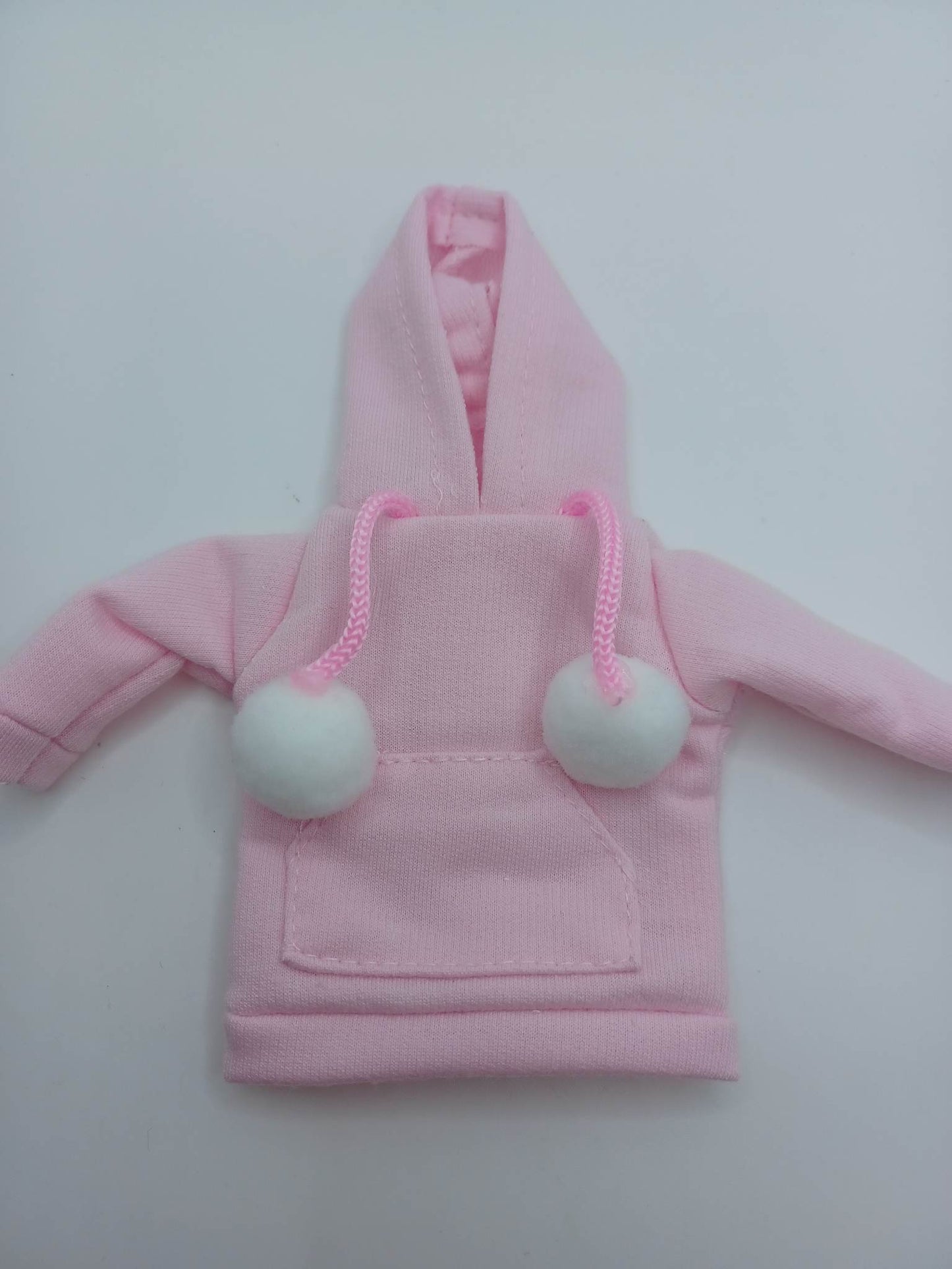 Pink Hooded Sweatshirt w/ White Poms
