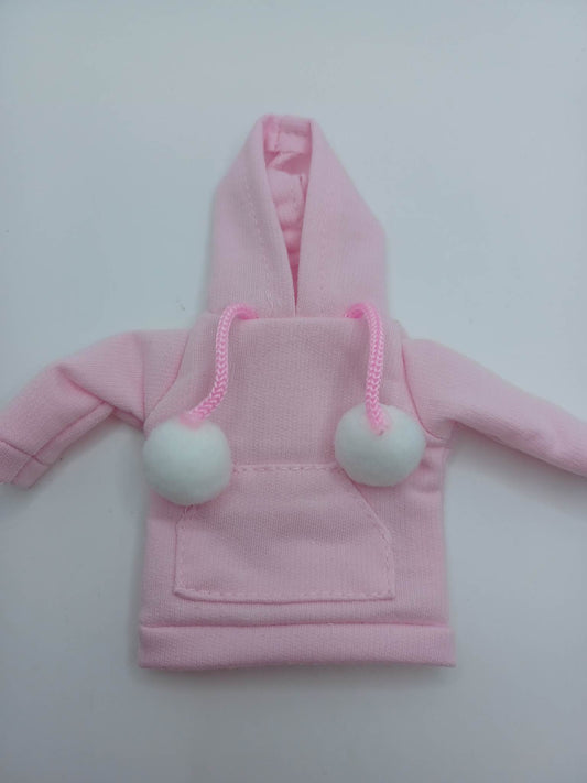 Pink Hooded Sweatshirt w/ White Poms