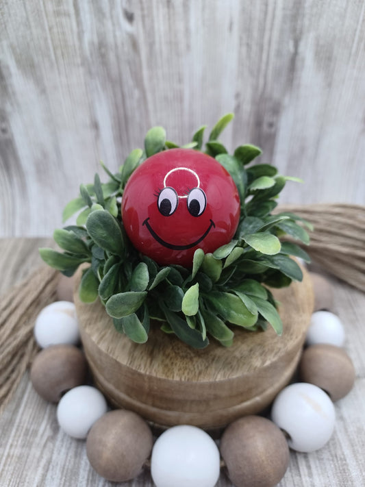 Red Smiling Face Lip Balm