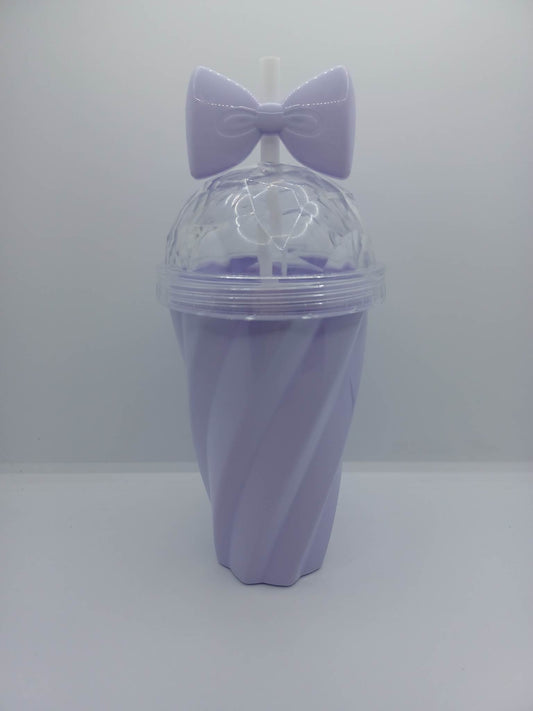 Purple Candy Girl cup w/ Straw - 16oz