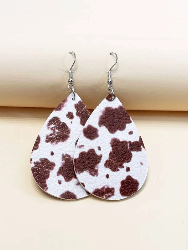 Cow Print Style Earrings