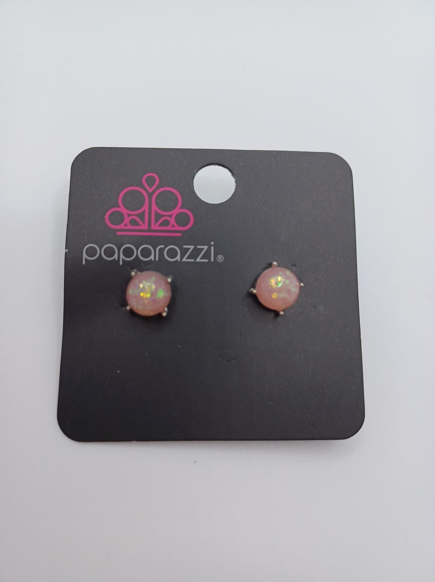 Pink Iridescent Glitter Earrings