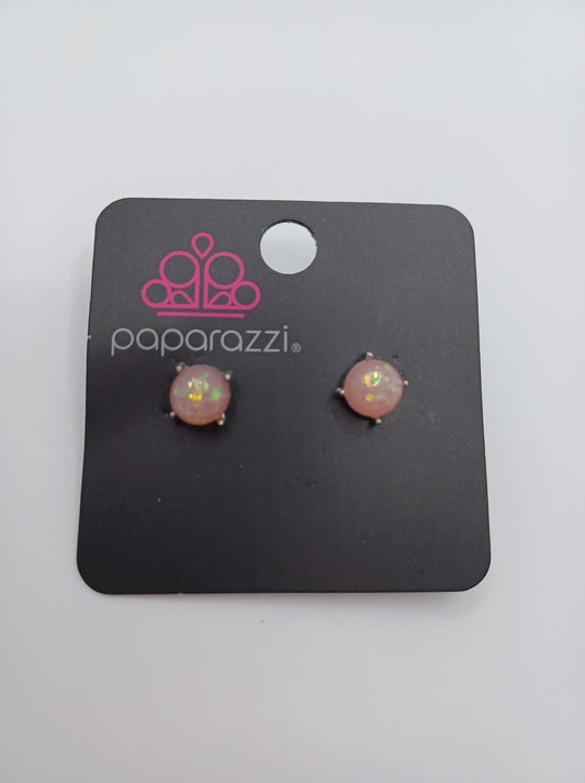 Pink Iridescent Glitter Earrings