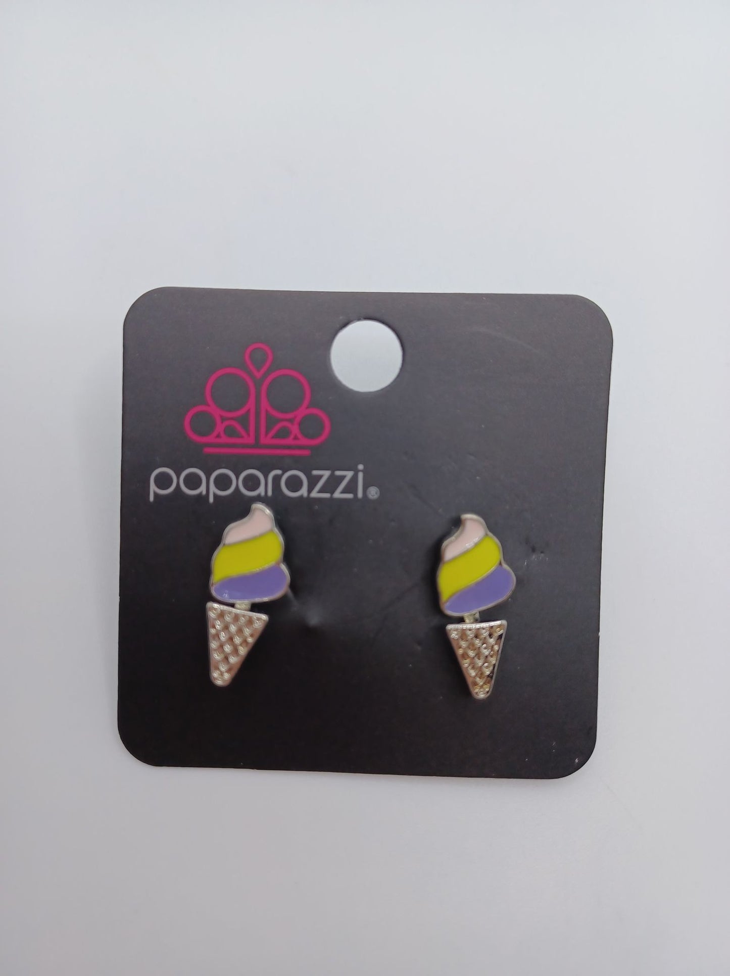 Pink, Yellow, & Purple Ice Cream Earrings