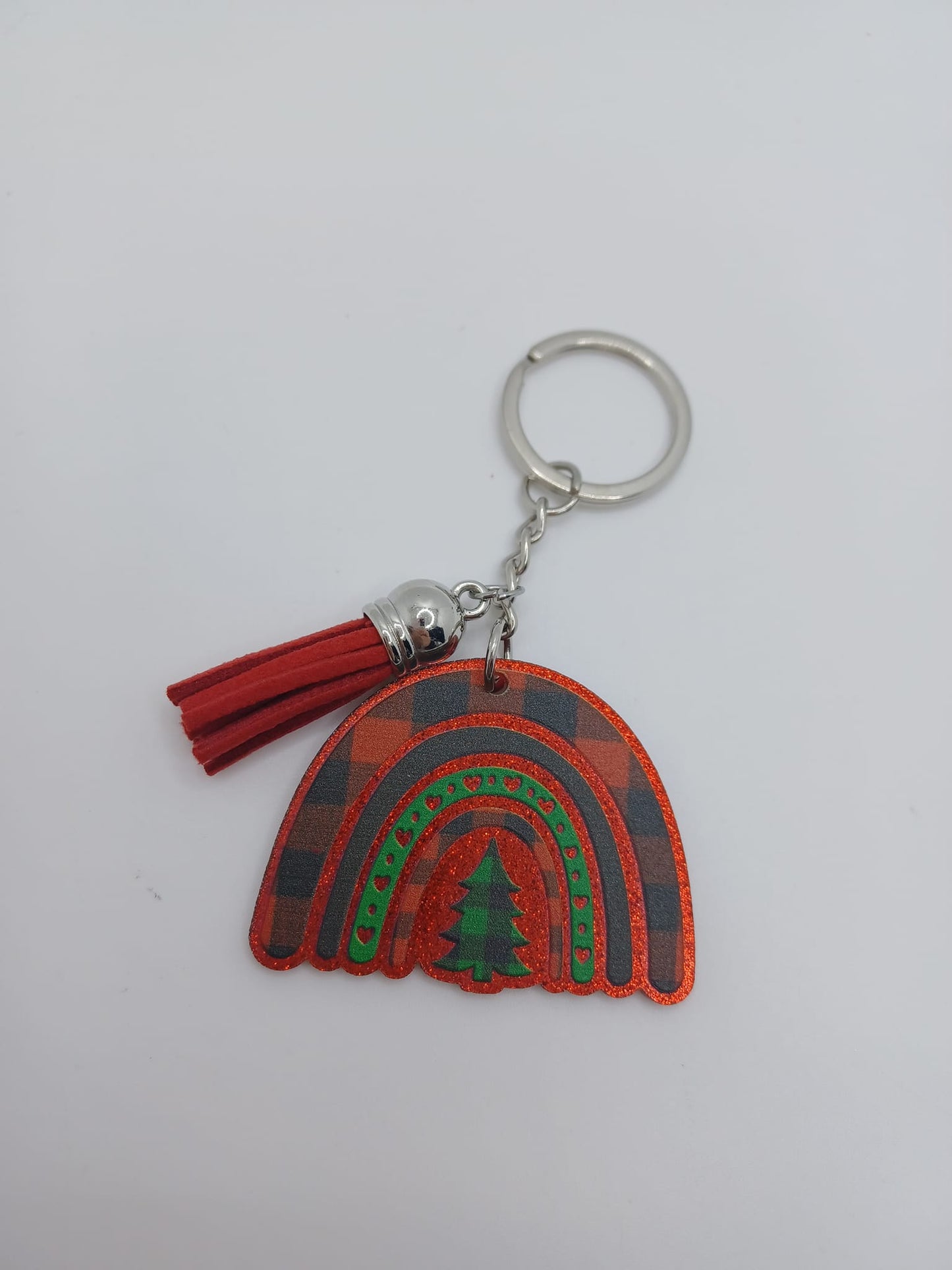 Christmas Tree Rainbow Keychain