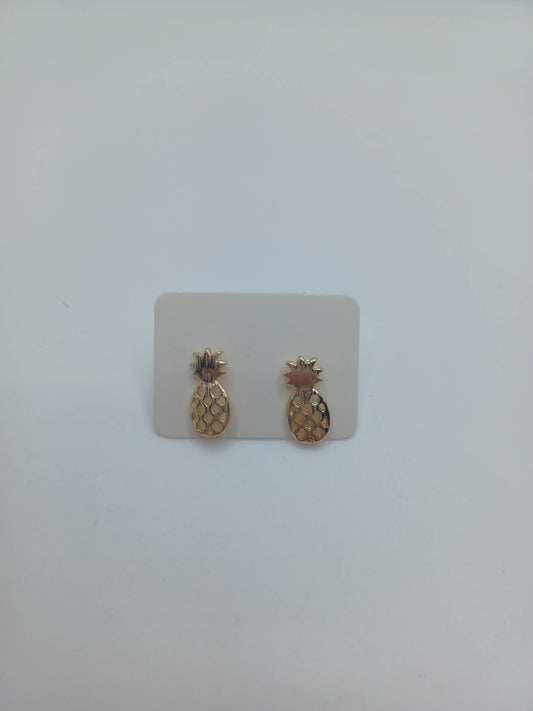 Gold Pineapple Earrings