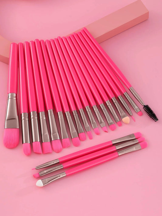 Hot Pink Makeup Brush Set