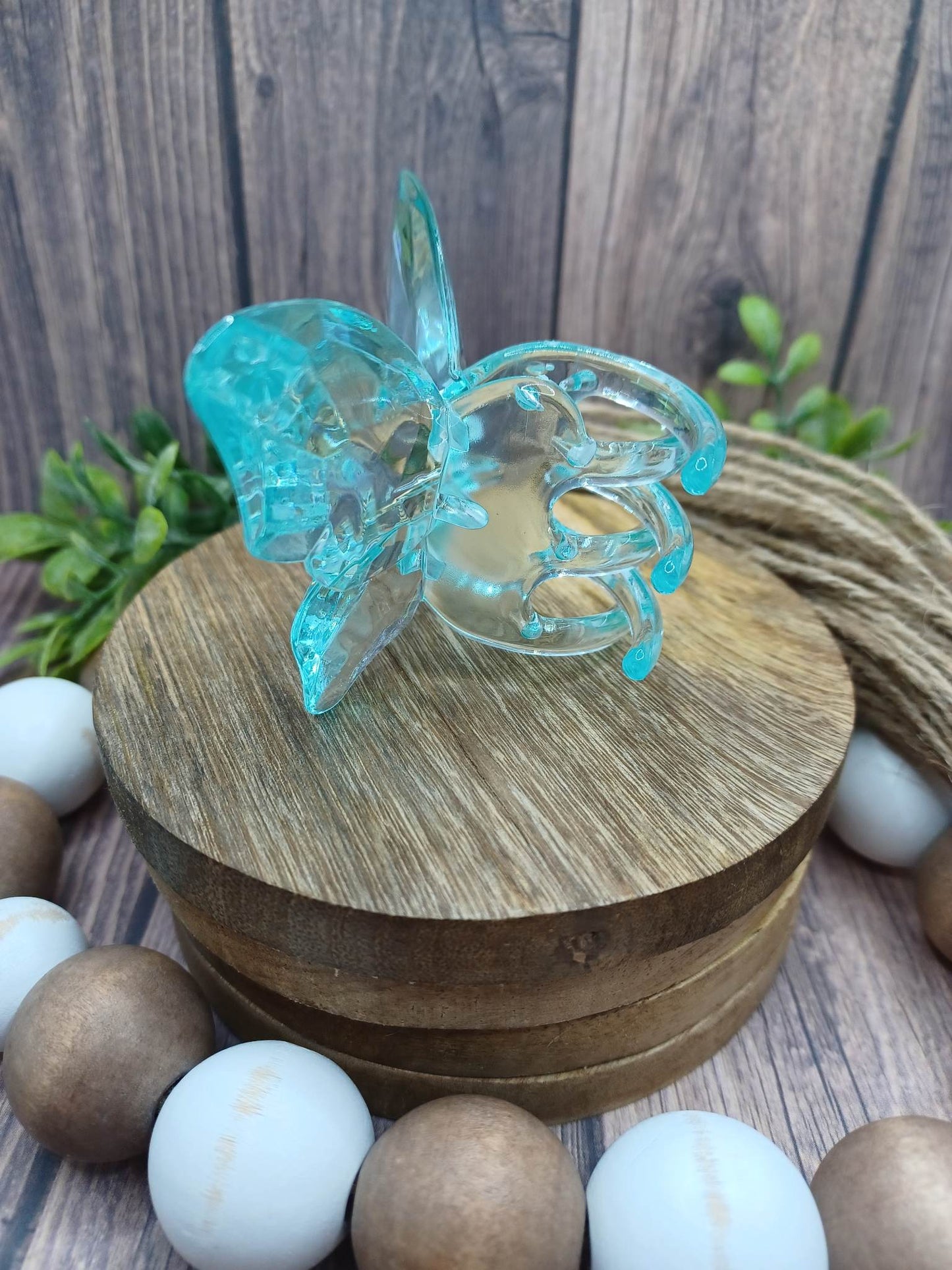 Light Blue Butterfly Jaw Clip