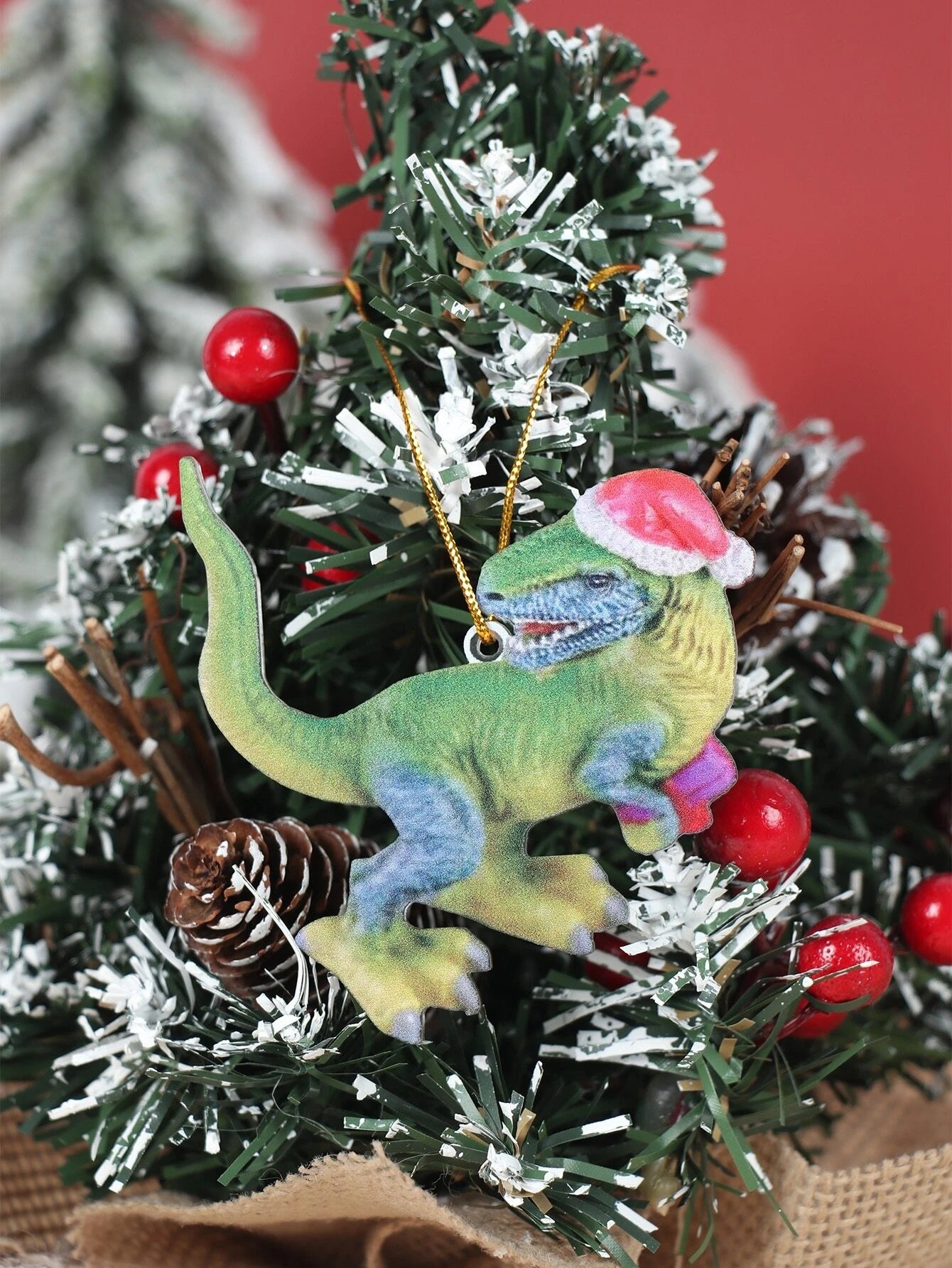 Christmas Dinosaur Ornament