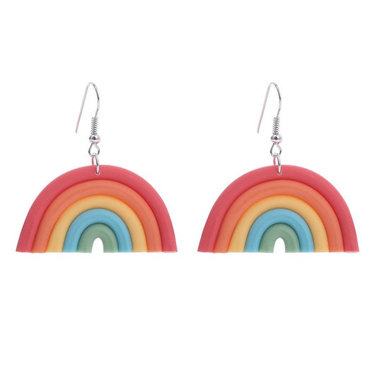 Rainbow Acrylic Rainbow Earrings