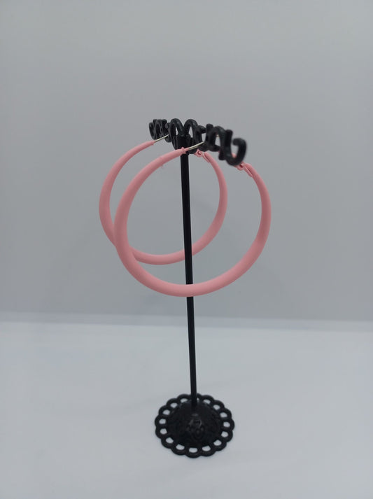 Light Pink Hoop Earrings