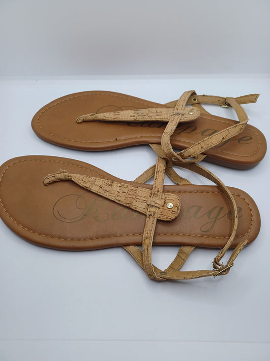 Strappy Brown Sandals - Size 10